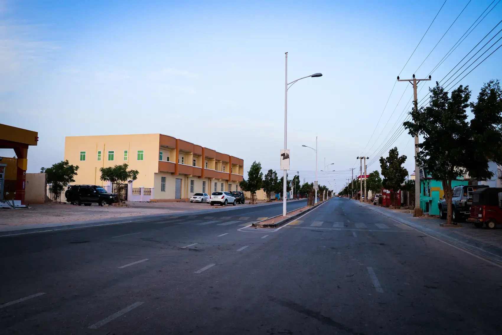A wide street in Garowe, Puntland