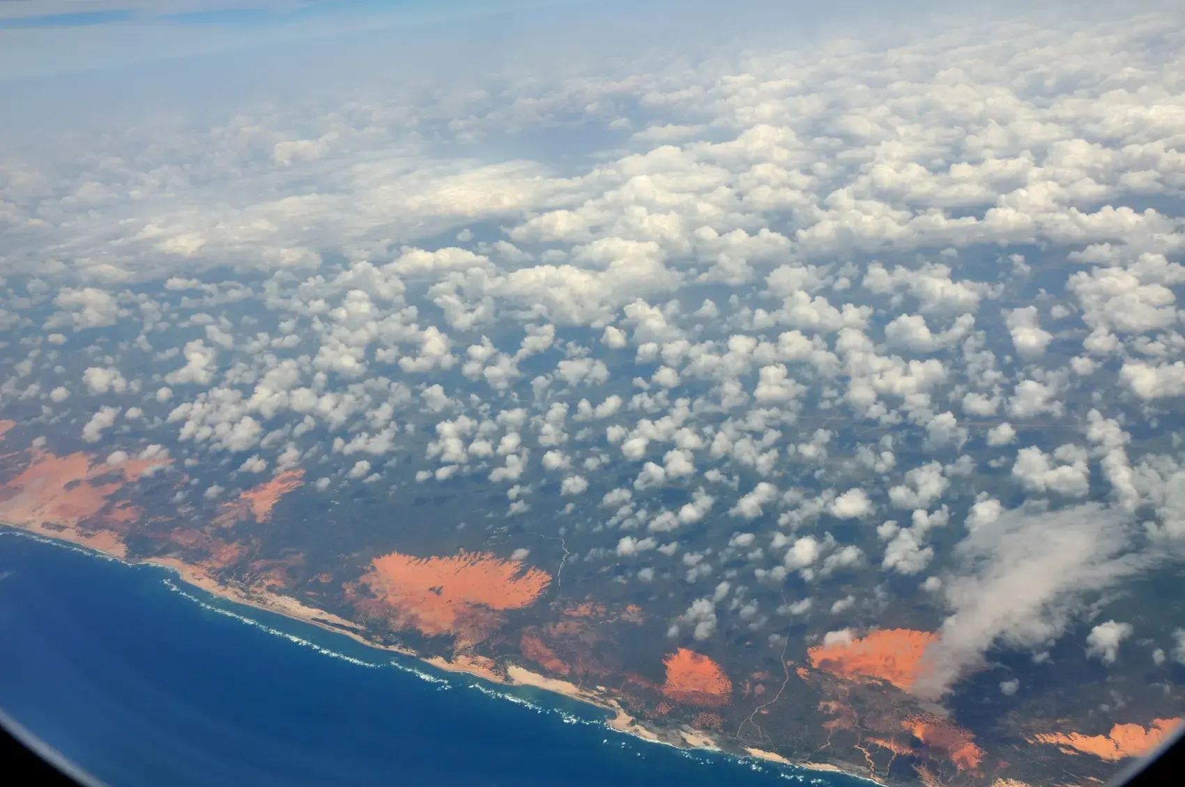 The Somali coastline seen from the air
